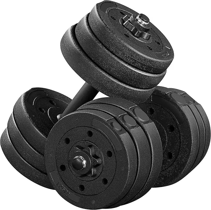 Adjustable Dumbbell Set with Spinlock Collars - Home Gym Weights