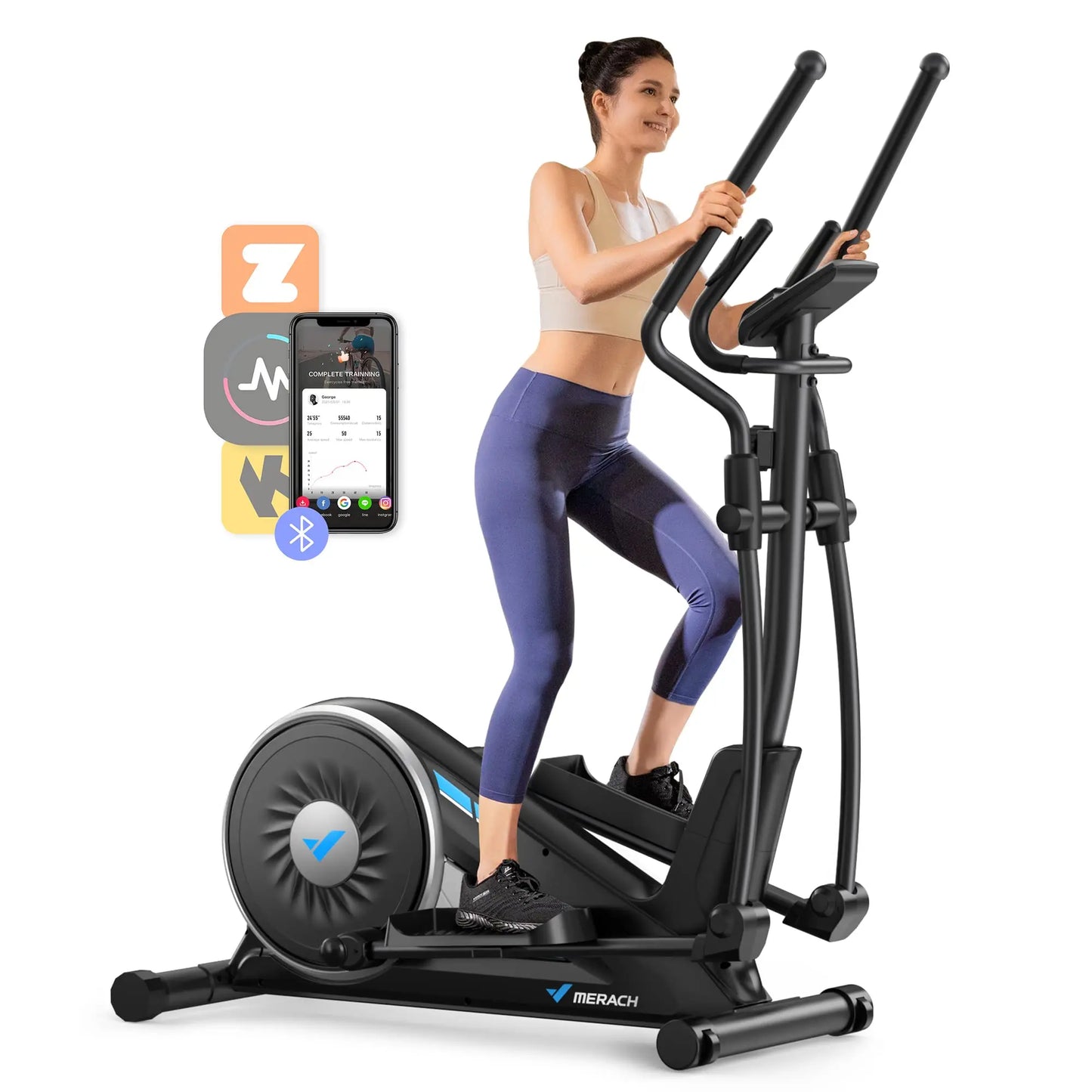 Elliptical Machine Home Hyper-Quiet Magnetic Drive System 16Levels