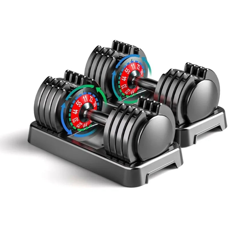 25/55lbs Adjustable Dumbbells Set