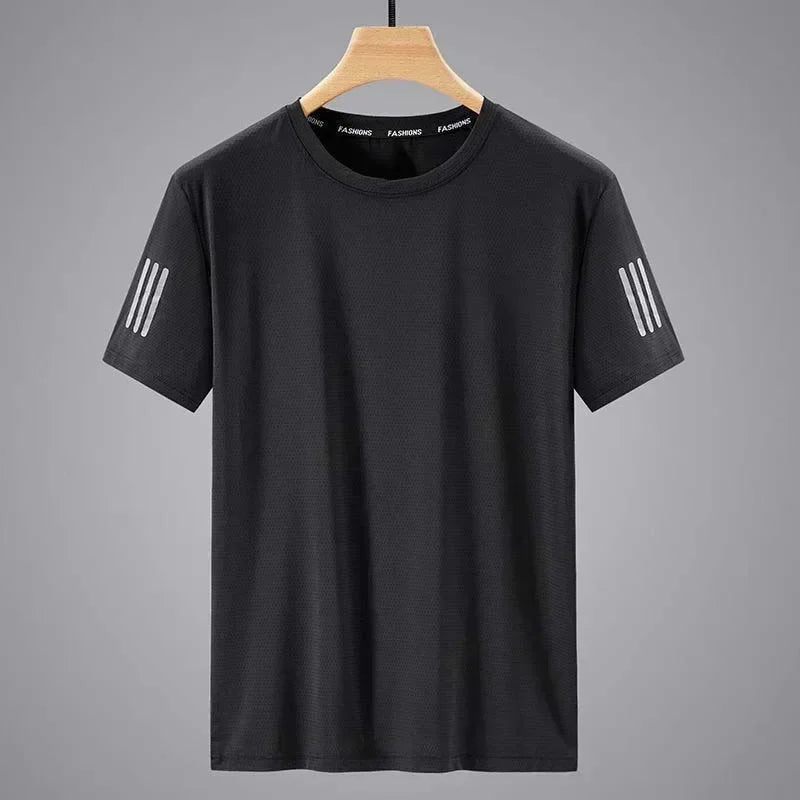 Summer Ice Silk T-shirt Men