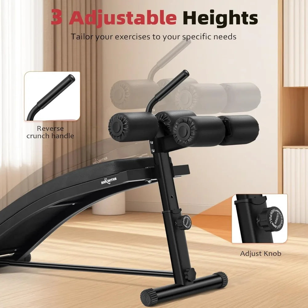 Sit Up Bench with 4 Adjustable Heights