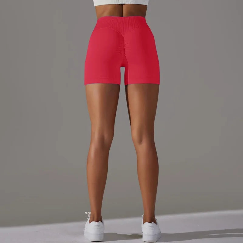 3 Pieces Women Solid Peach Hip Sports Pants