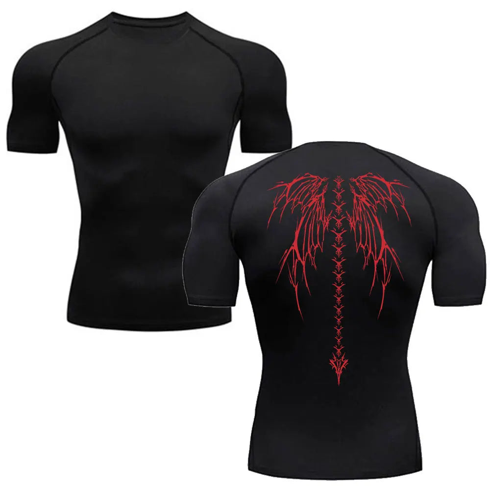 Y2K Compression Shirt Men Gym