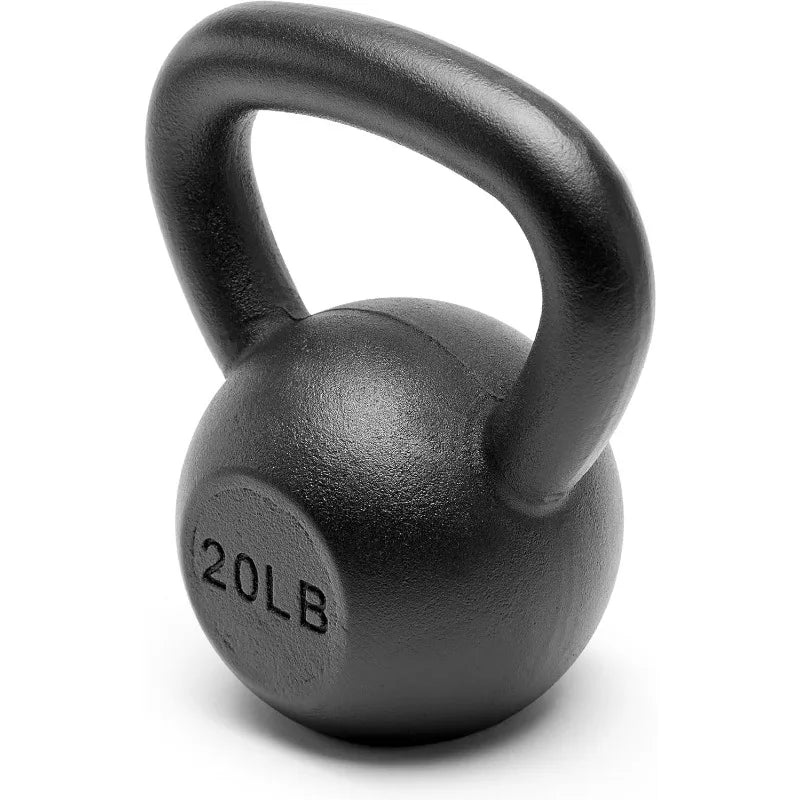 Powder Coated Solid Cast Iron Kettlebell Weights Set