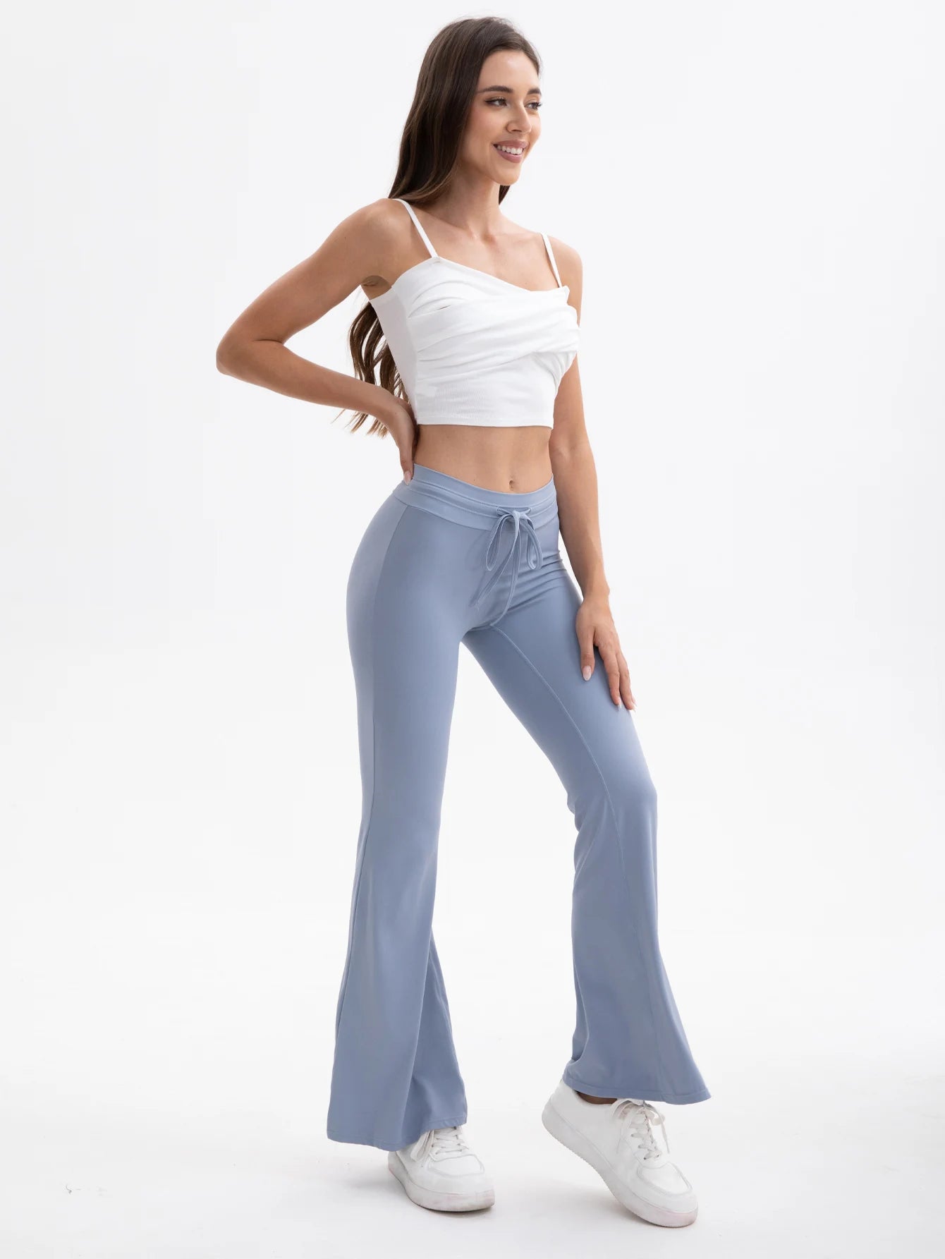 3pcs Women's High-Waisted Workout Flare Leg Pants