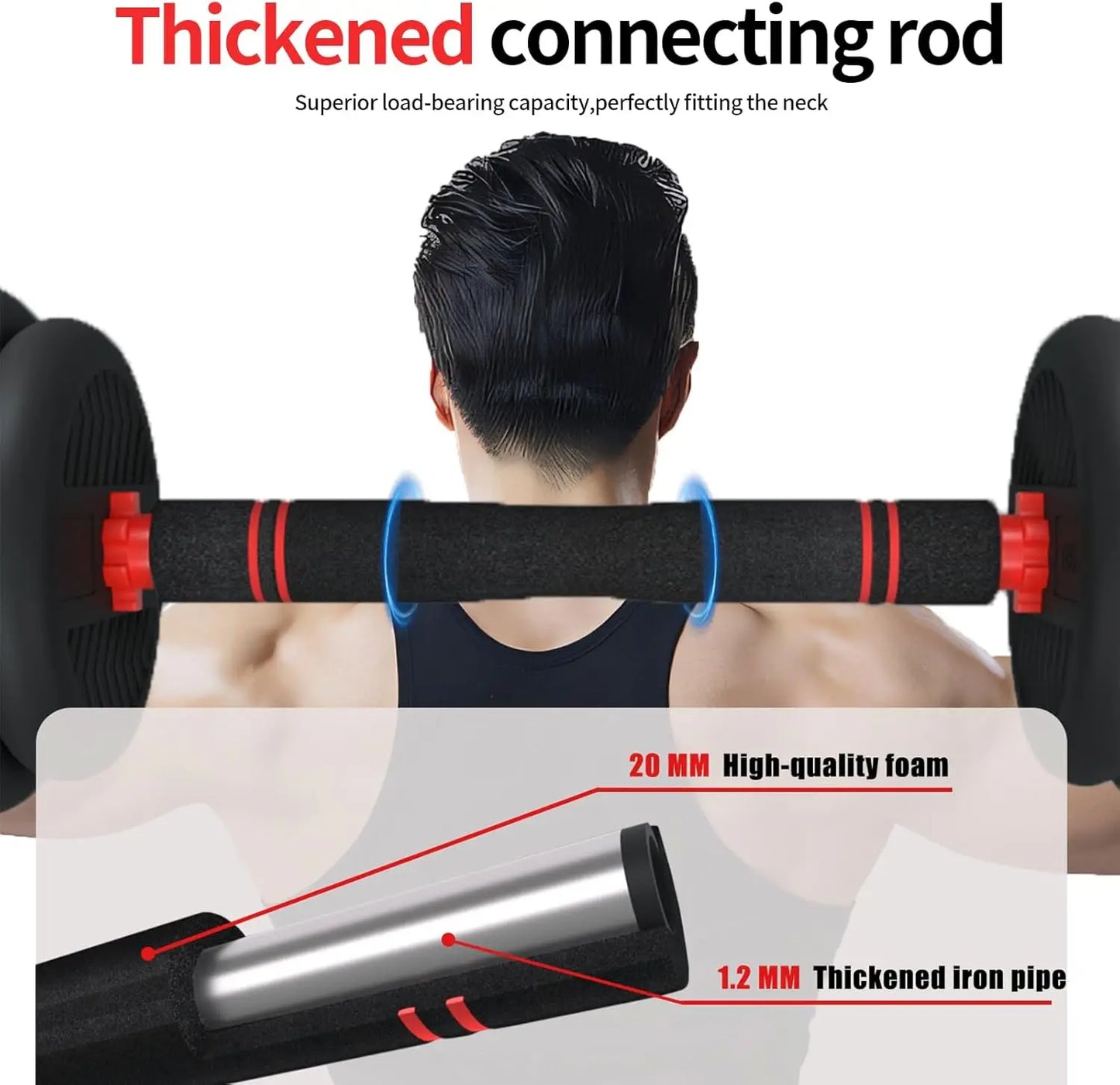 Adjustable Dumbbells 20 lbs Free Weight Set