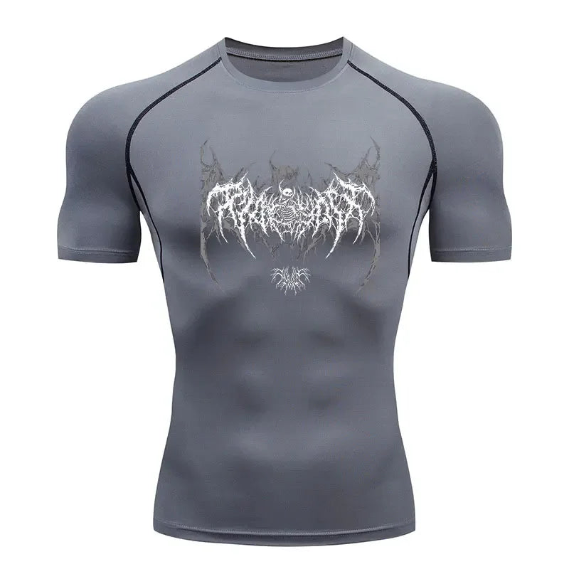Y2K Compression Shirt Men Gym