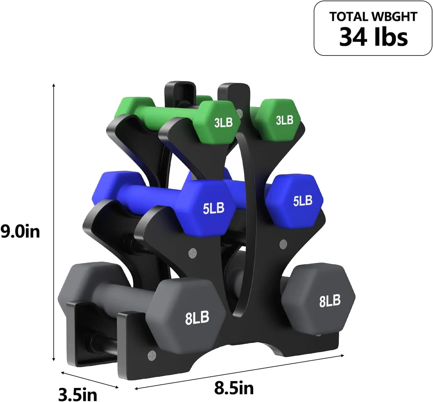 Weights Dumbbells Colors