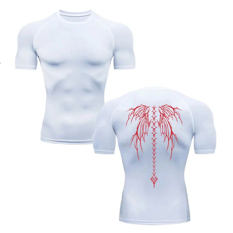 Y2K Compression Shirt Men Gym