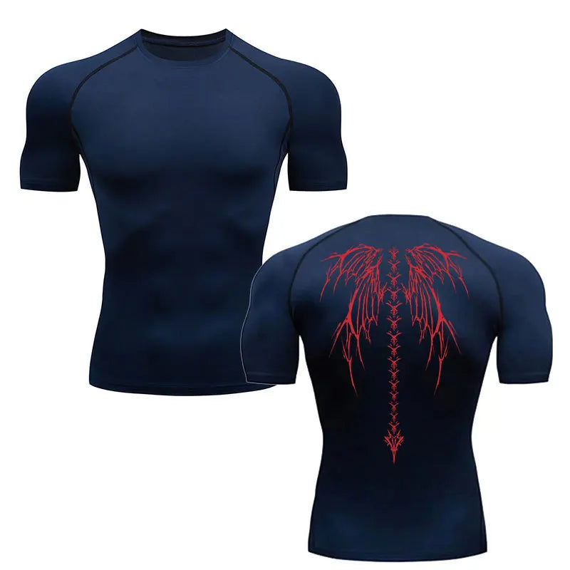 Y2K Compression Shirt Men Gym