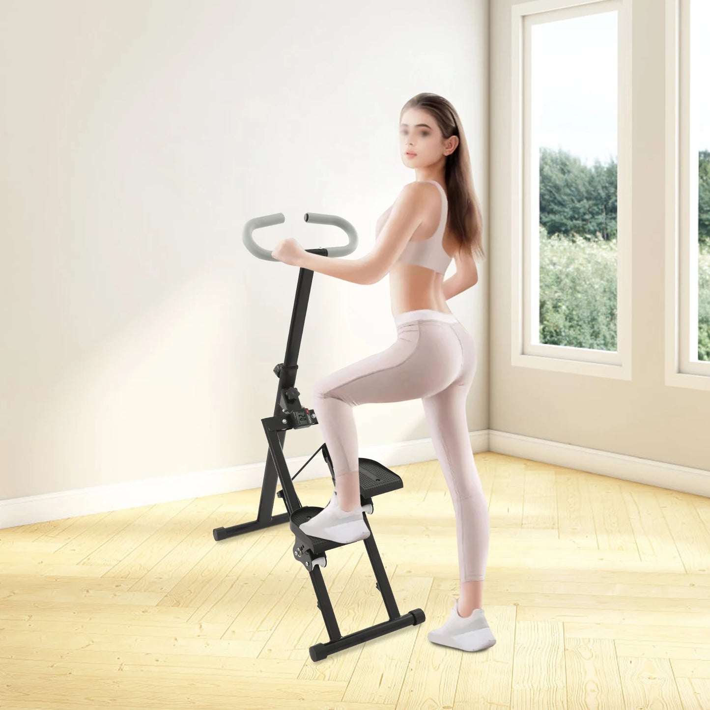 Foldable Stair Stepper, Indoor Vertical Stair Climbing Machine for Full-Body Workout