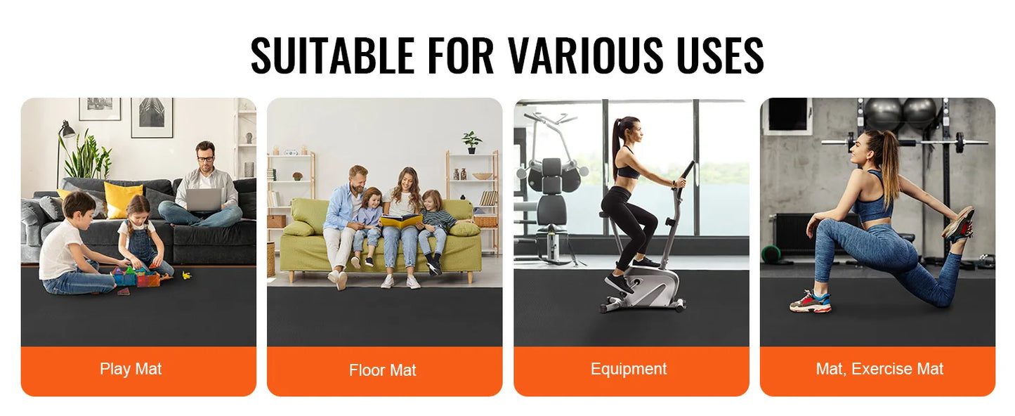 8X6FT Exercise Yoga Mat Non-Slip