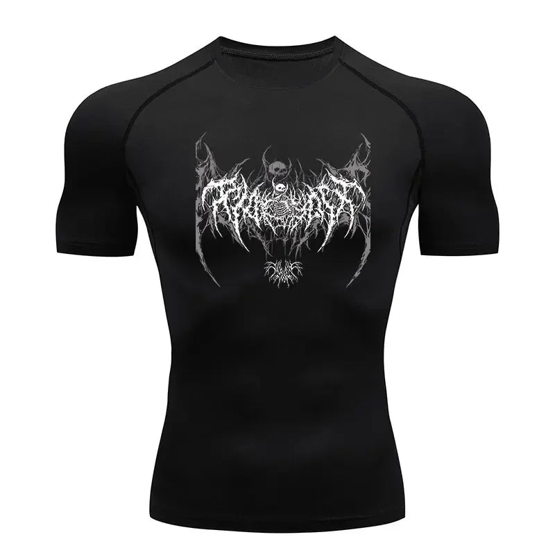 Y2K Compression Shirt Men Gym