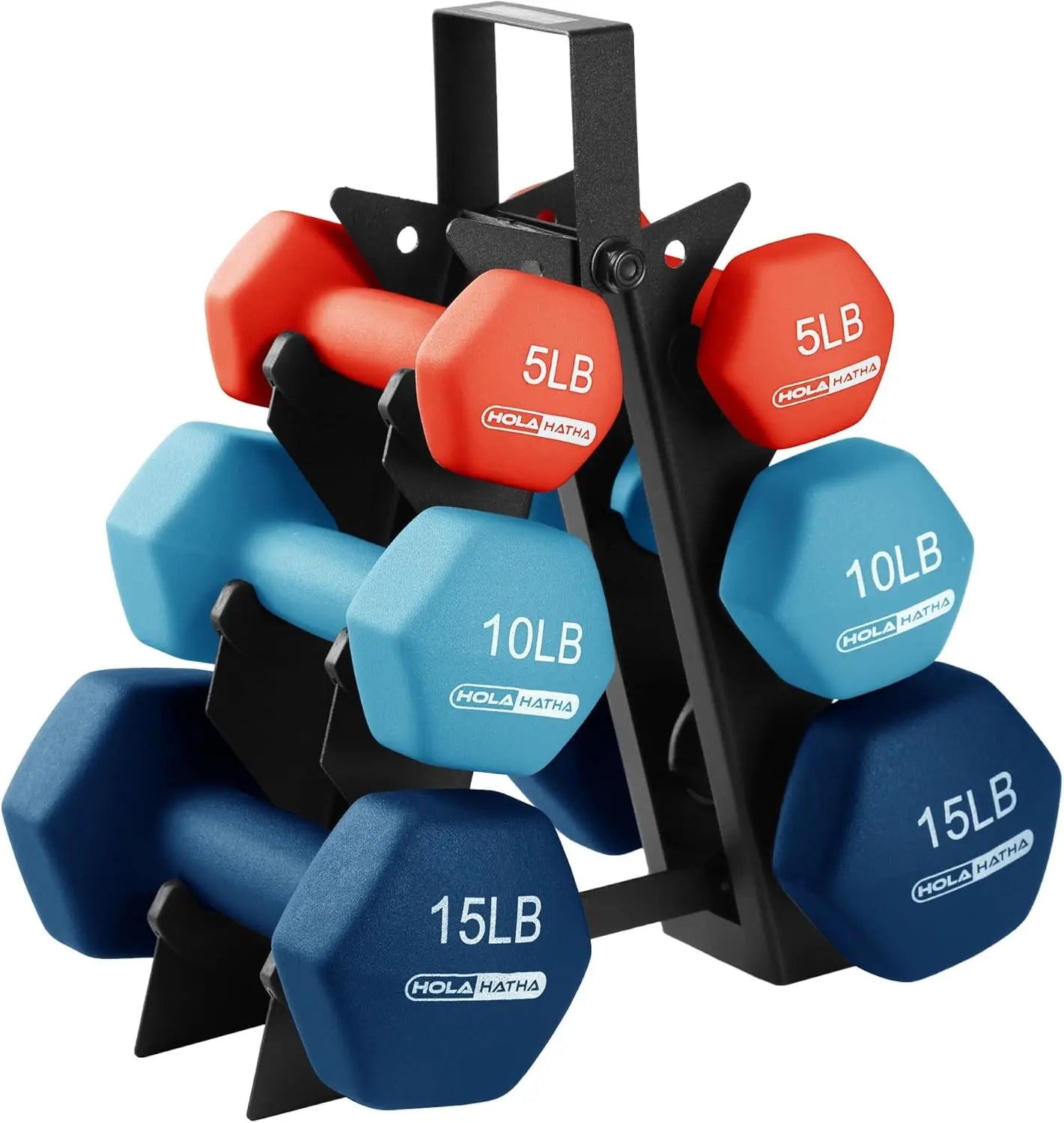 Dumbbell Free Hand Weight Set with Rack
