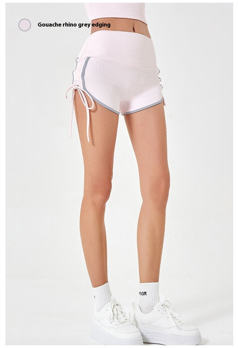 Women's Thin Drawstring Sports Yoga Shorts