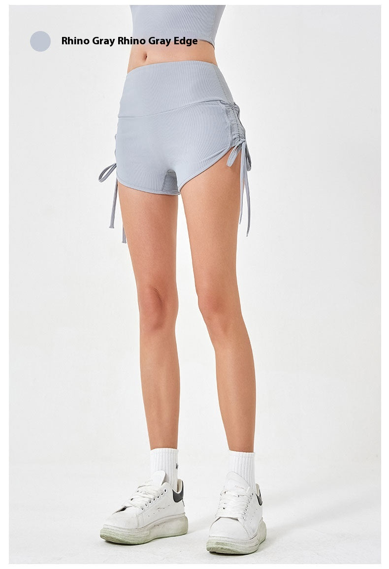 Women's Thin Drawstring Sports Yoga Shorts