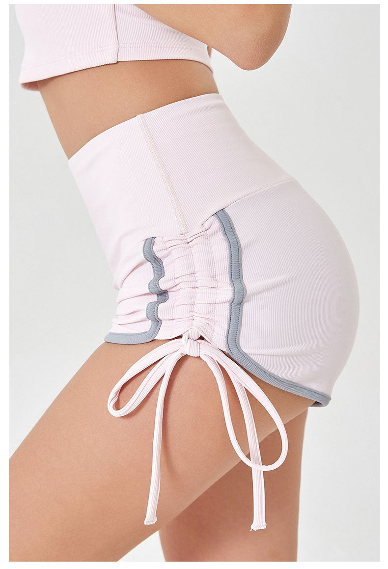 Women's Thin Drawstring Sports Yoga Shorts