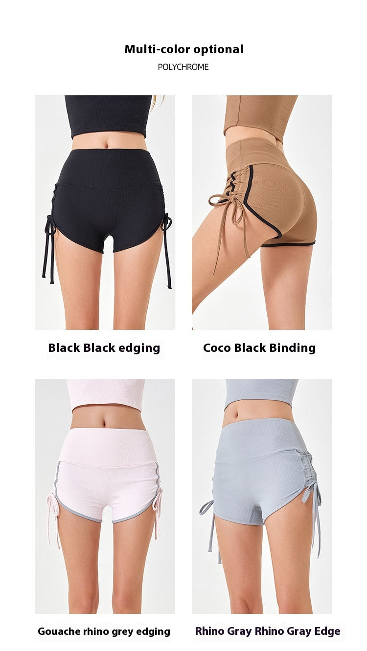 Women's Thin Drawstring Sports Yoga Shorts