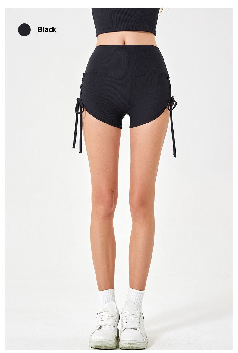 Women's Thin Drawstring Sports Yoga Shorts