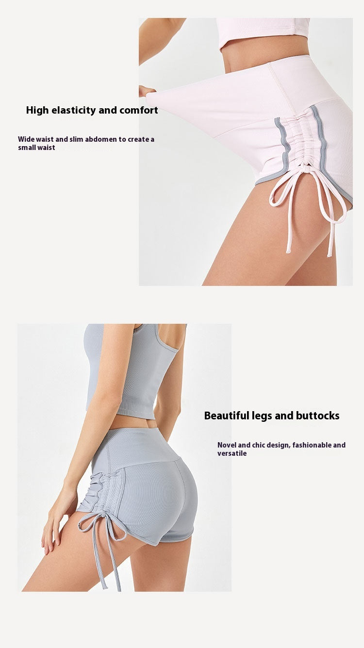 Women's Thin Drawstring Sports Yoga Shorts