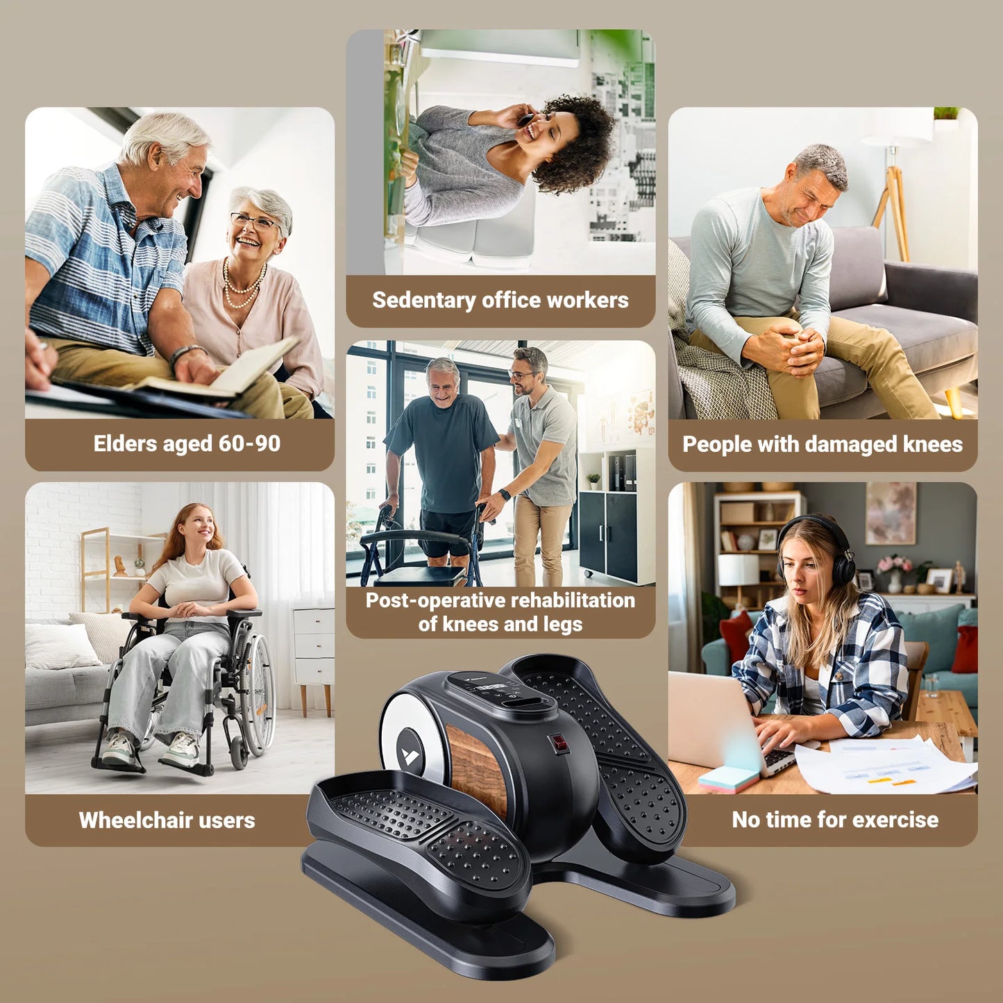 Under Desk Elliptical Leg Exerciser