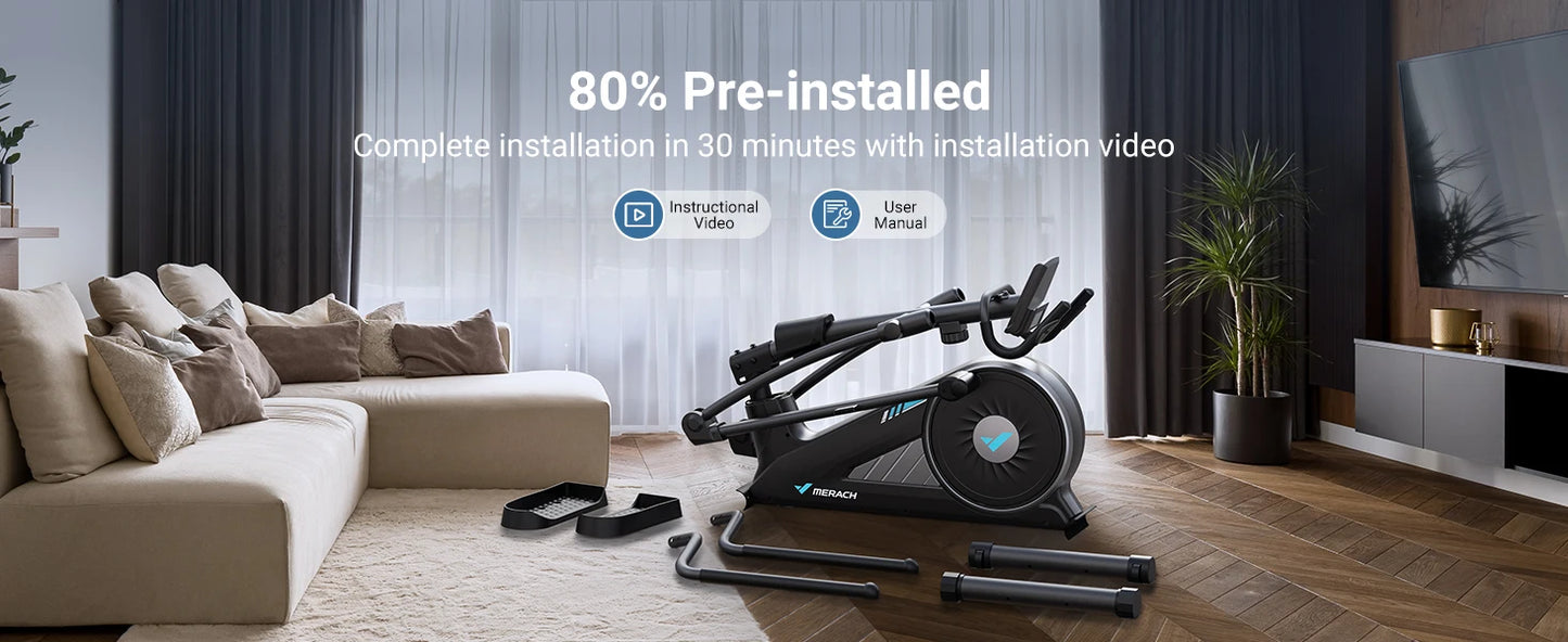 Elliptical Machine Home Hyper-Quiet Magnetic Drive System 16Levels