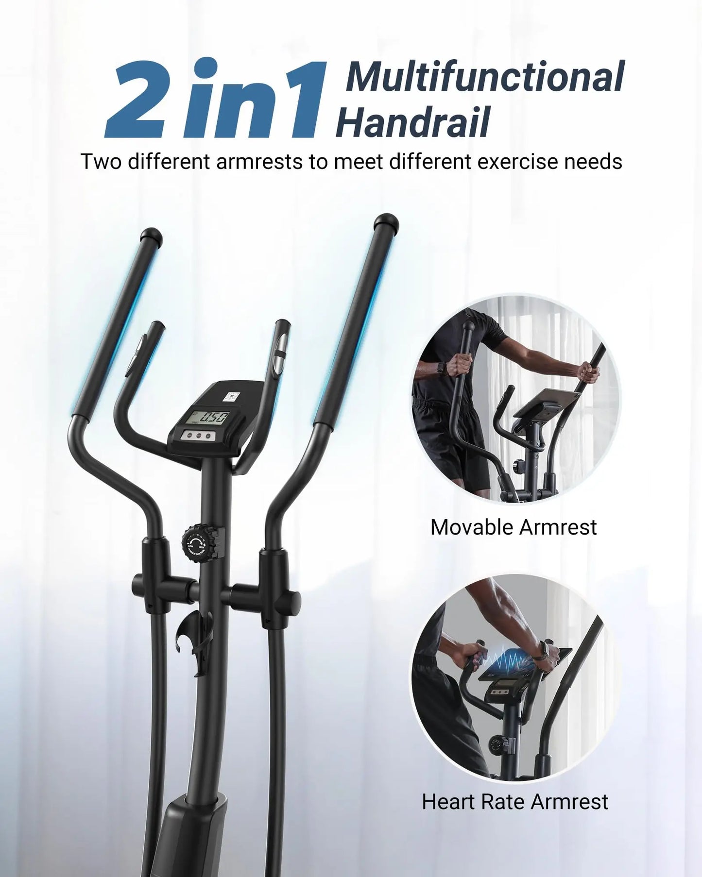 Elliptical Machine Home Hyper-Quiet Magnetic Drive System 16Levels