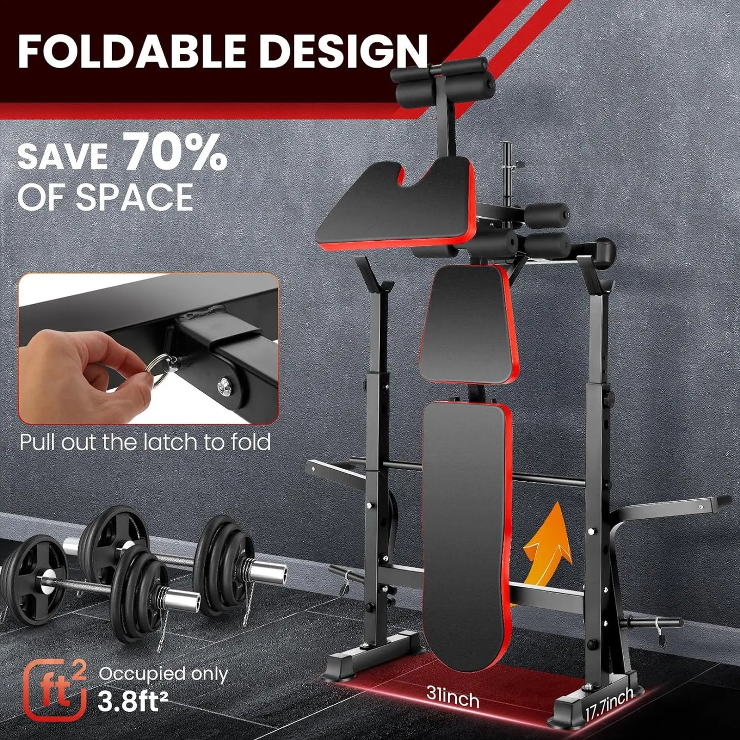 6 in 1 660lbs Weight Bench