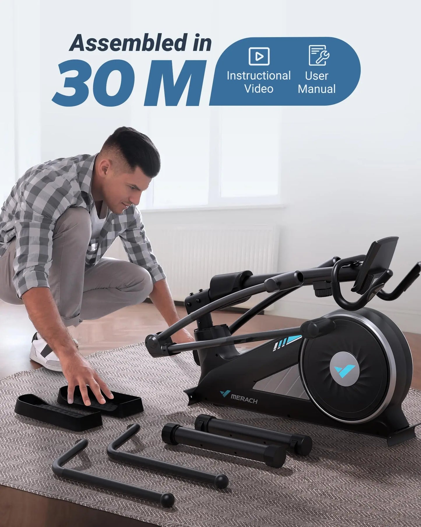 Elliptical Machine Home Hyper-Quiet Magnetic Drive System 16Levels