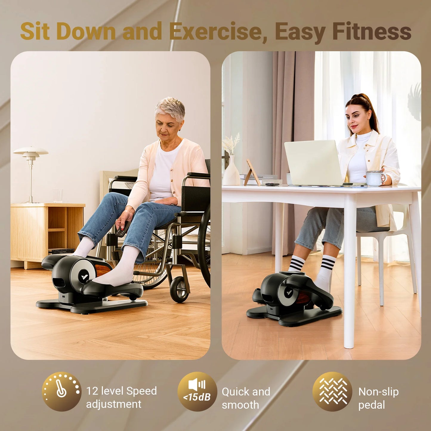 Under Desk Elliptical Leg Exerciser