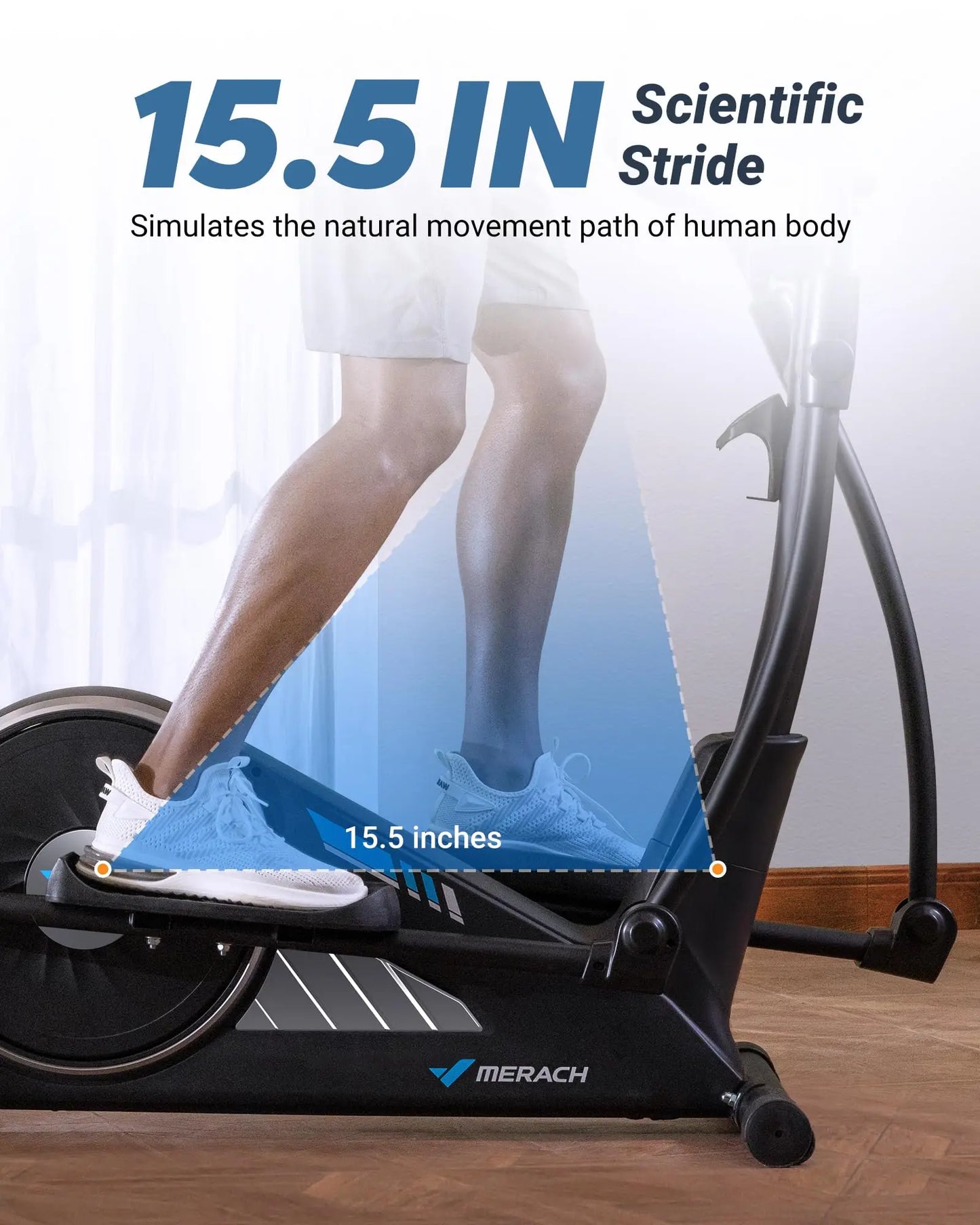 Elliptical Machine Home Hyper-Quiet Magnetic Drive System 16Levels