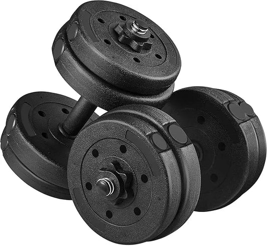 Adjustable Dumbbell Set with Spinlock Collars - Home Gym Weights