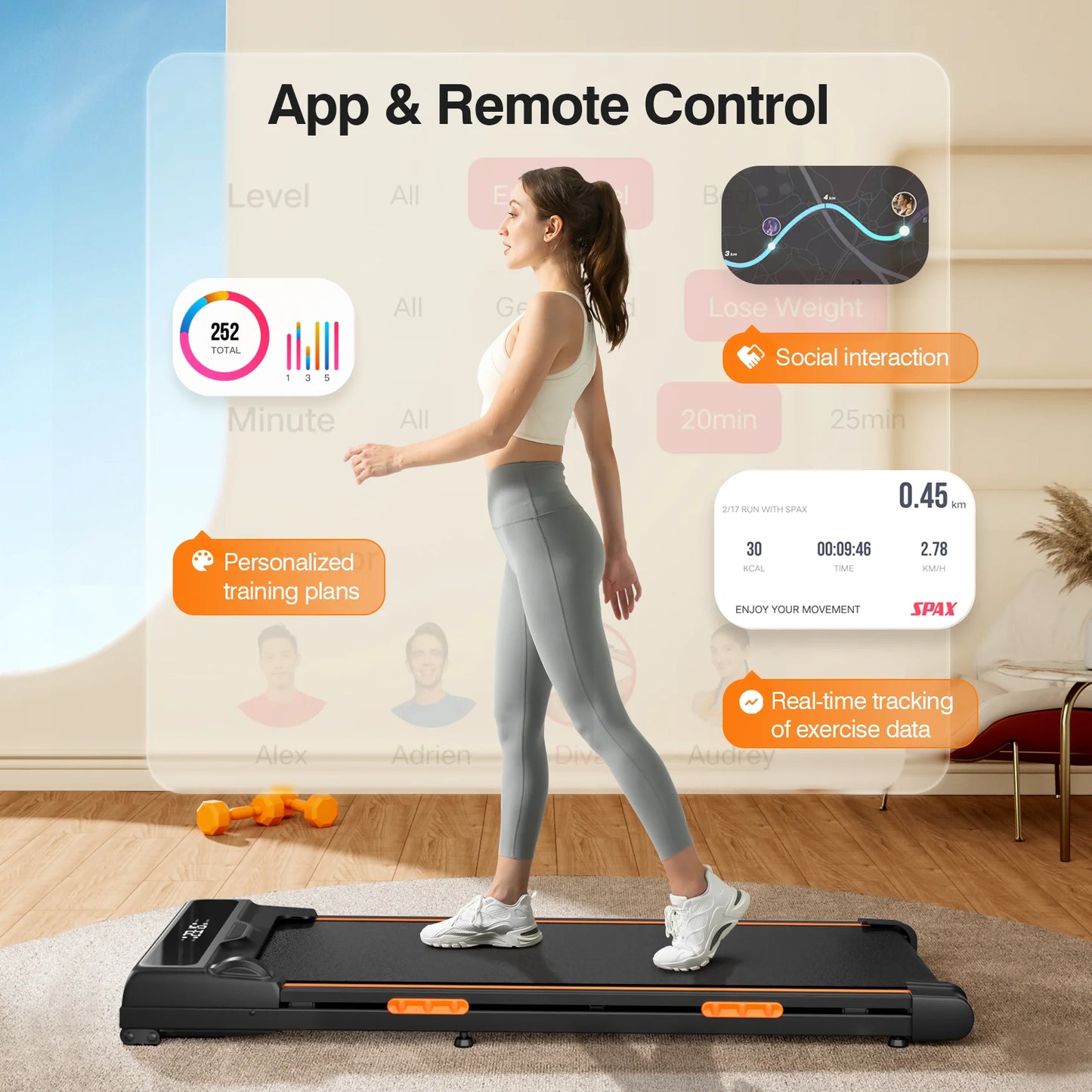 Under Desk Treadmill with Incline