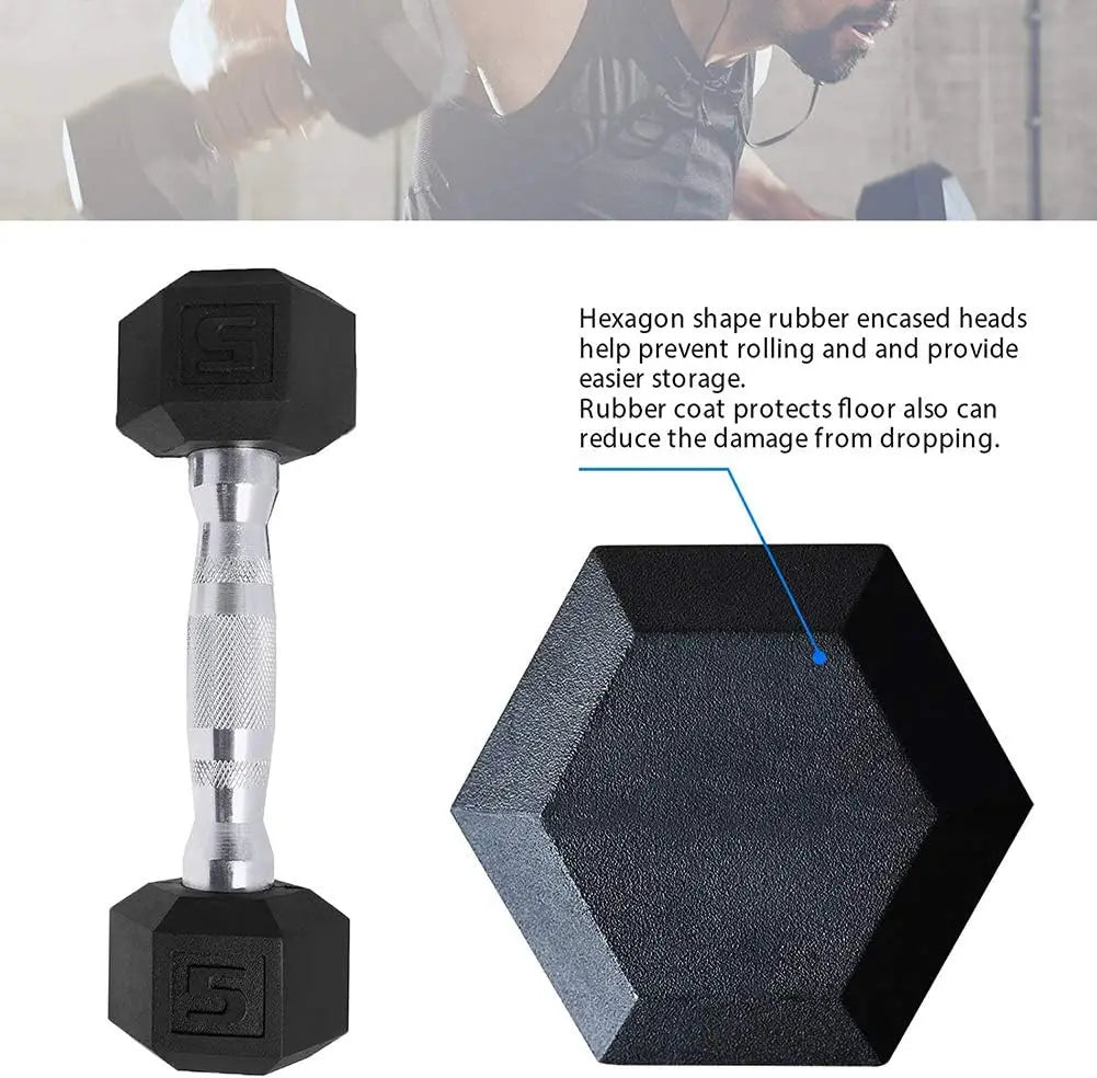 Dumbbells Set of 2 - Black 8 Pounds