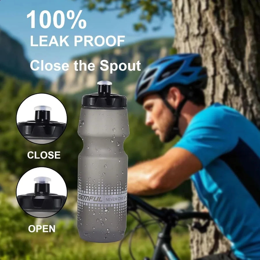 GEMFUL 2 Pack Bike Water Bottles 24oz