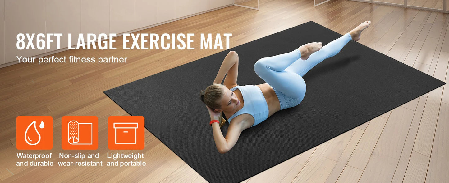 8X6FT Exercise Yoga Mat Non-Slip