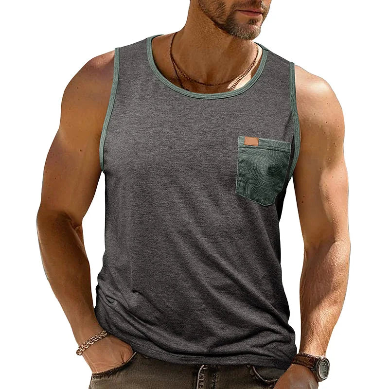Men Sleeveless Crew Neck
