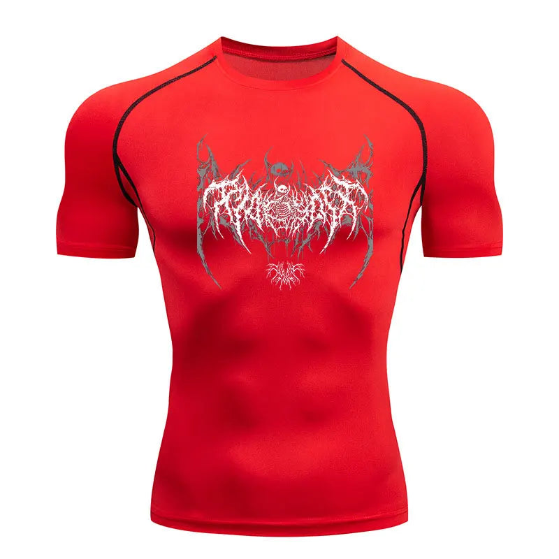Y2K Compression Shirt Men Gym