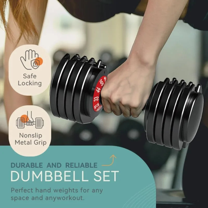 25/55lbs Adjustable Dumbbells Set