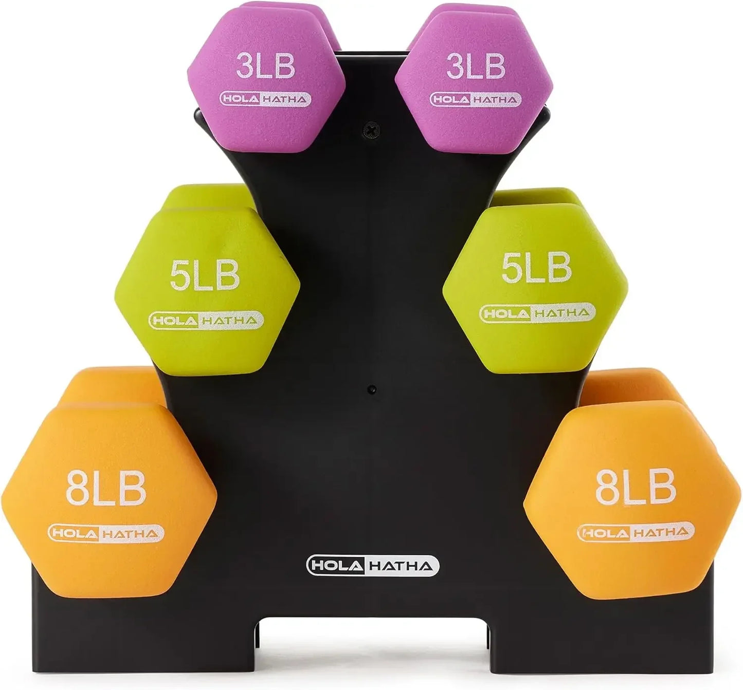Dumbbell Free Hand Weight Set with Rack