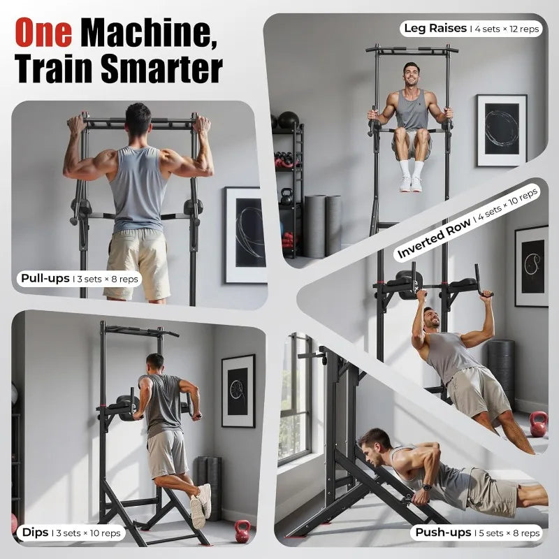 Power Tower Pull Up Dip Station