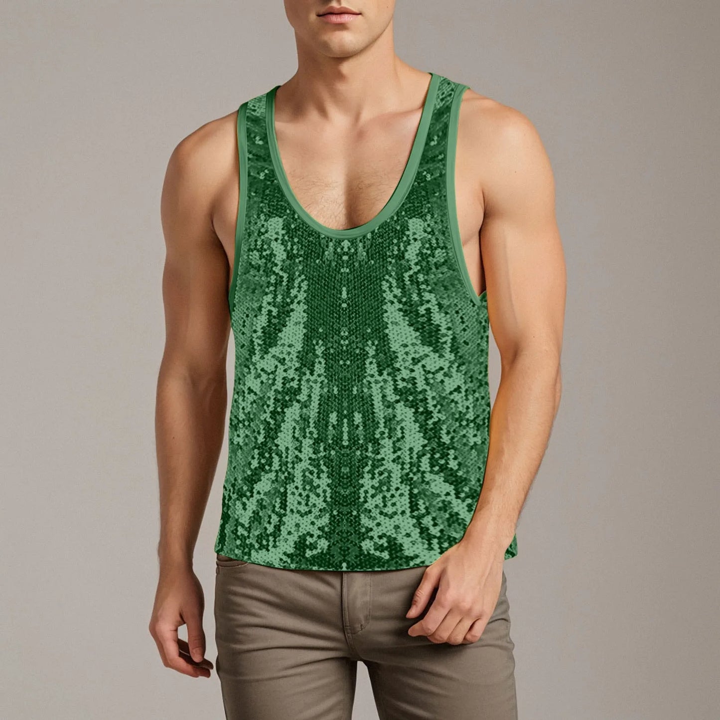 Mens Glitter Sequin  Tops