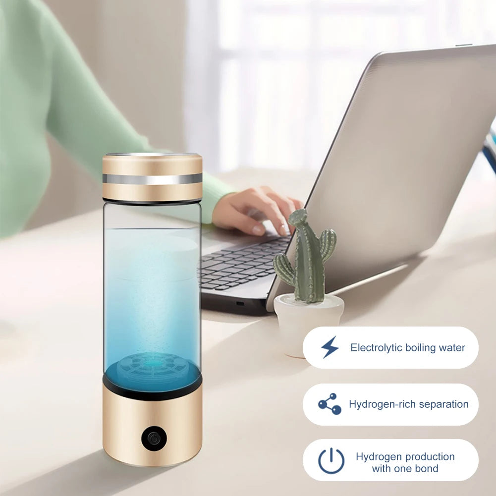 330ml Hydrogen Water Bottle USB Rechargeable
