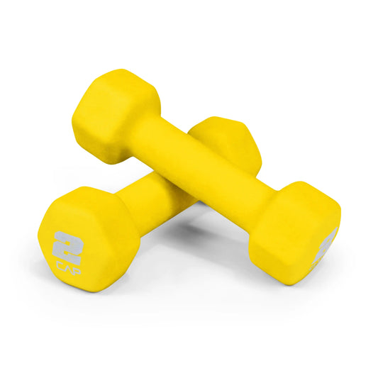 2 LB Yellow Neoprene Dumbbells Pair