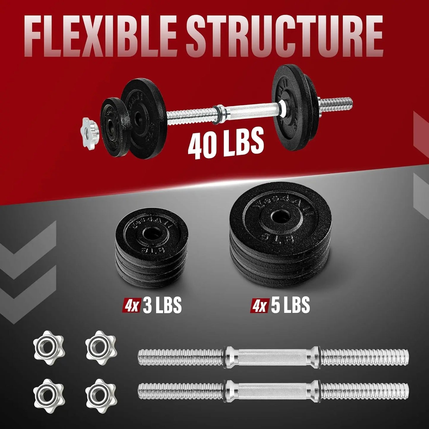Old School Adjustable Dumbbell Set