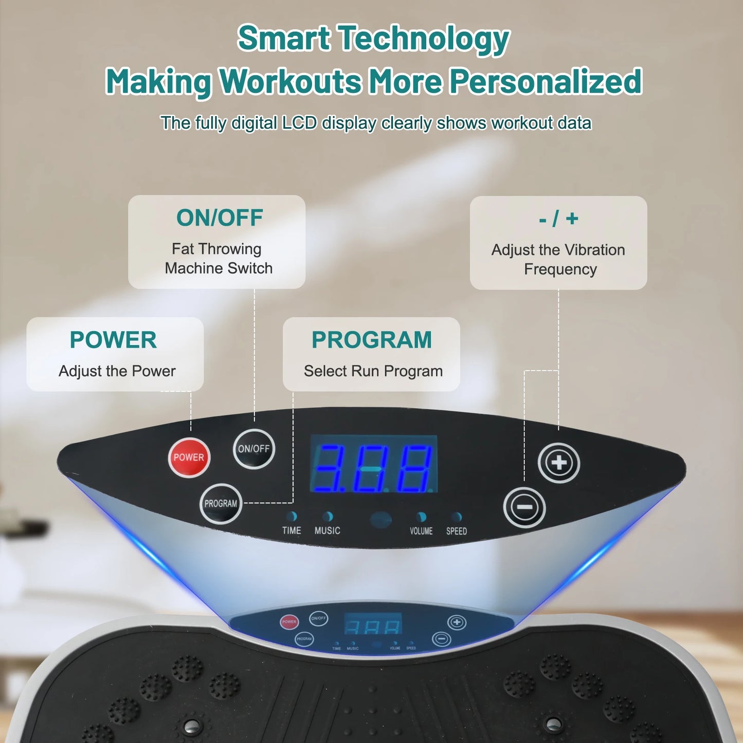 Vibration Plate Exercise Machine Fat-Burning Home Fitness