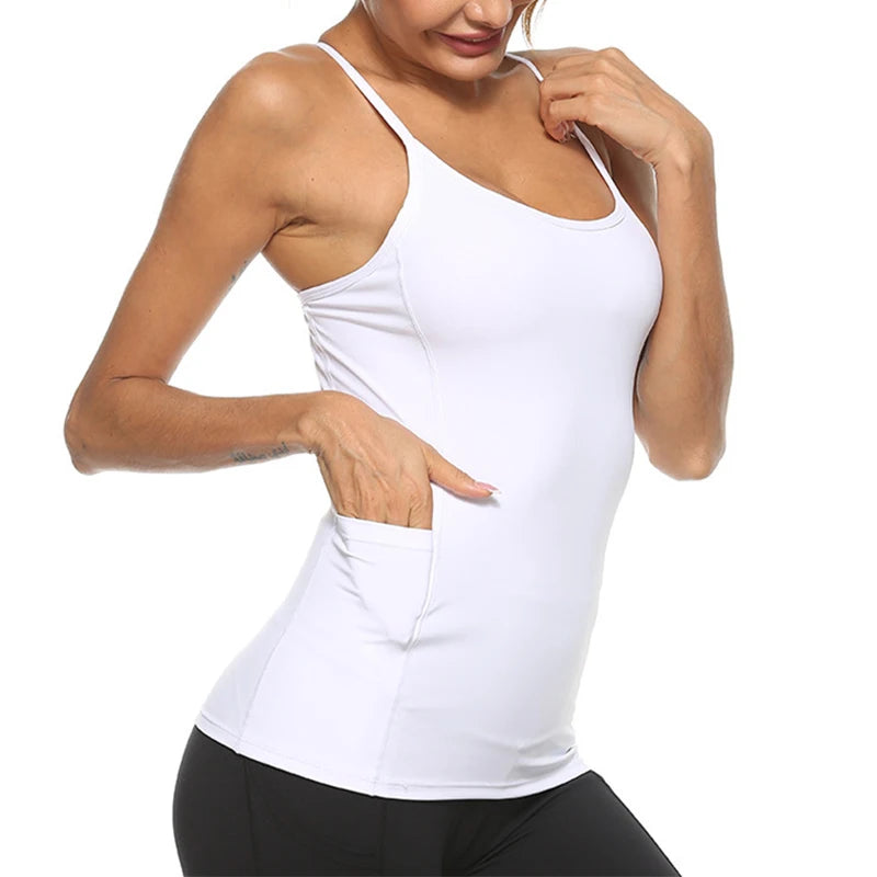 Female Yoga Vest Sleeveless Backless Sport Shirt