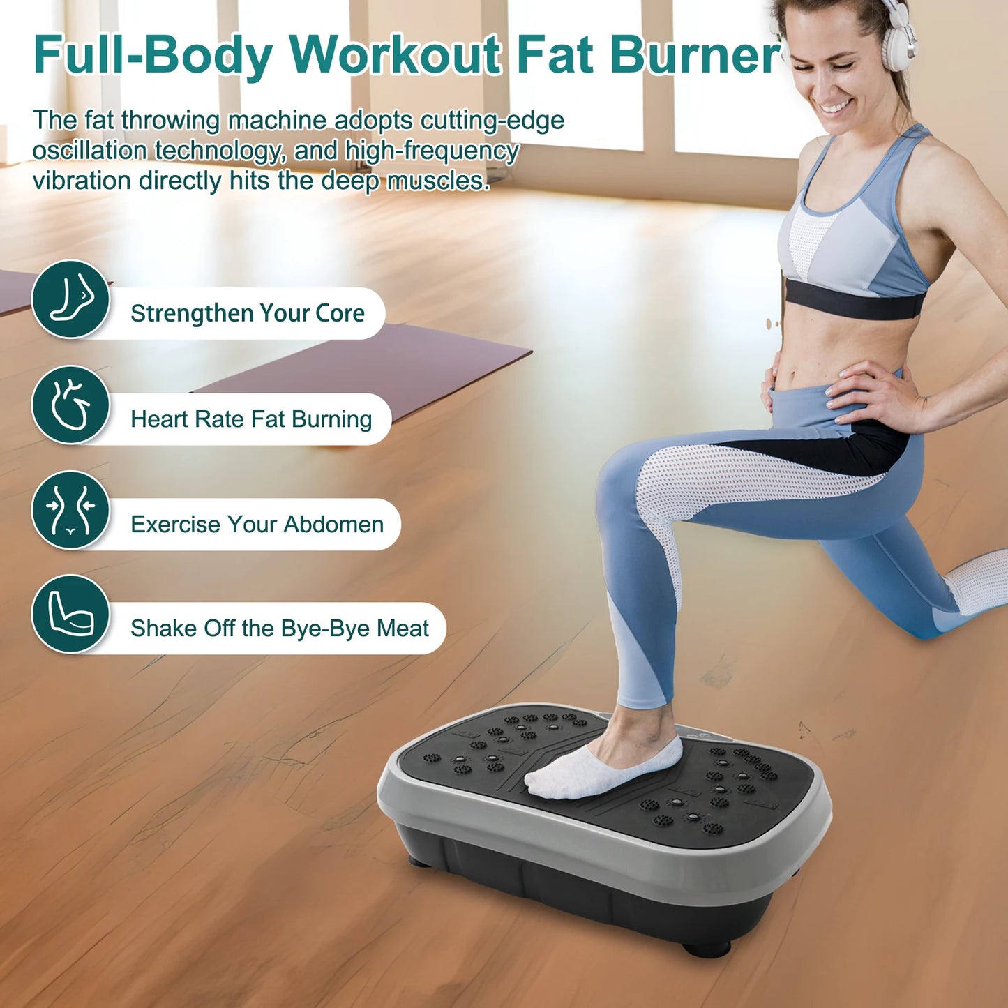 Vibration Plate Exercise Machine Fat-Burning Home Fitness