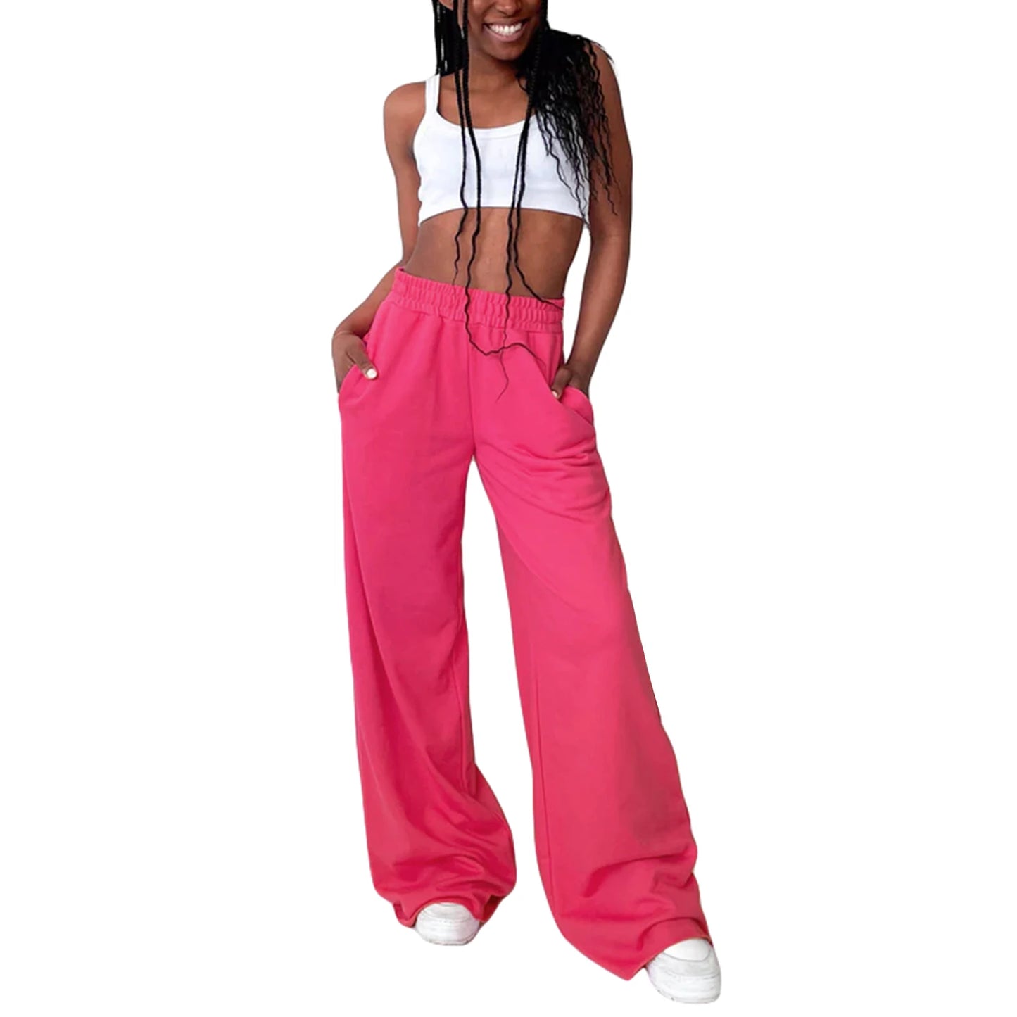 Women s High Waist Wide-Leg Pants