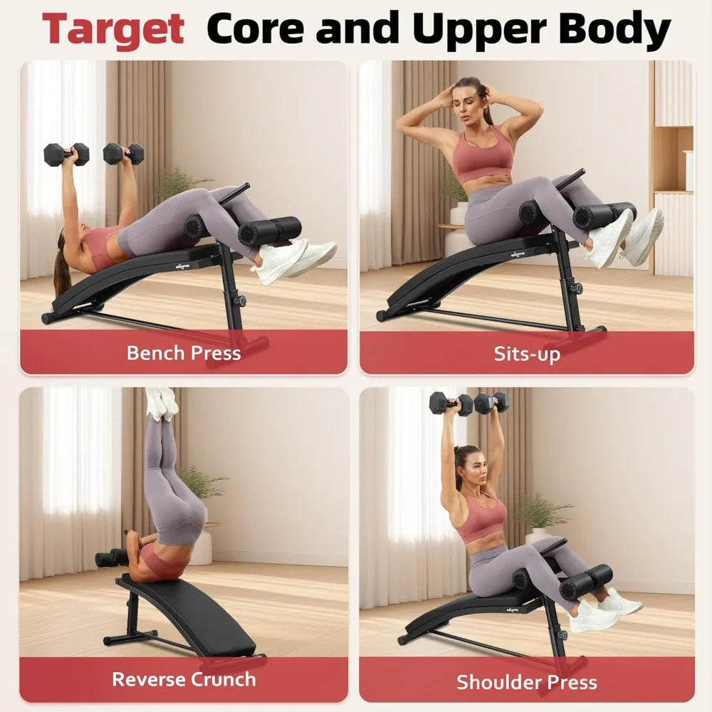 Sit Up Bench with 4 Adjustable Heights